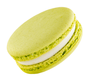 A single green apple macaron