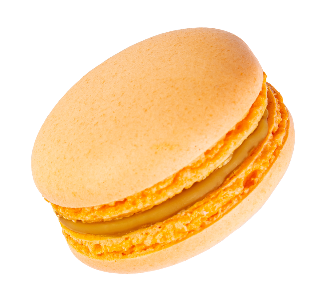 A passion fruit macaron