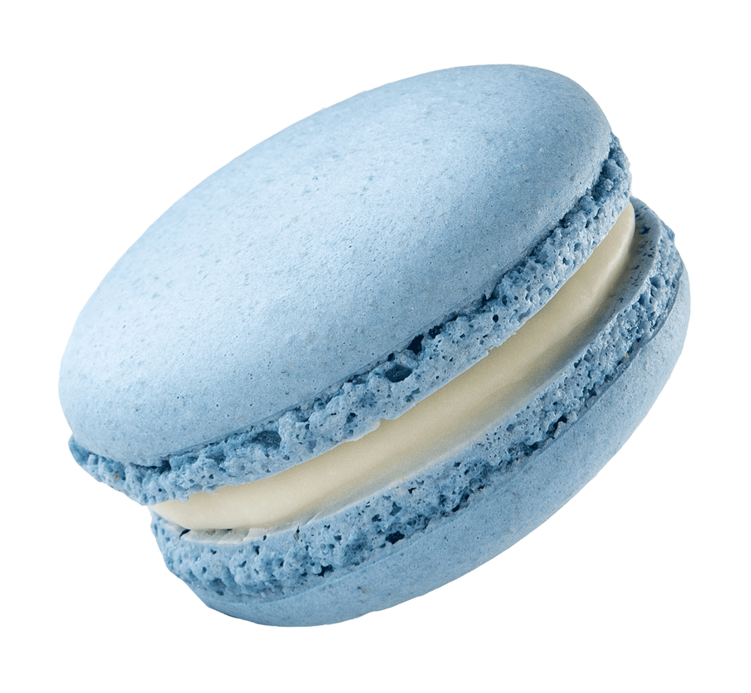 A cotton candy flavored macaron